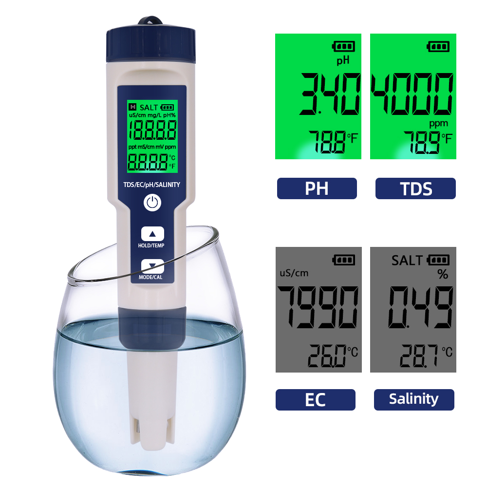 Ph Meter Digital Water Tester - Qualidade da Água Profissional Tester, 5