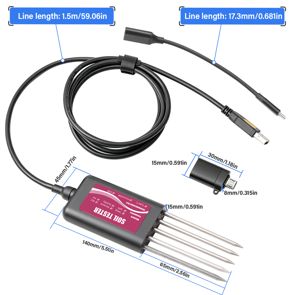 Testador de Solo Inteligente 8 - Ph Meter Digital Water Tester avaliação e preço